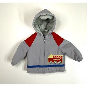 Casual Time Vintage Firetruck Jacket Outerwear Toddler Boys Size 18‎ Months. USA